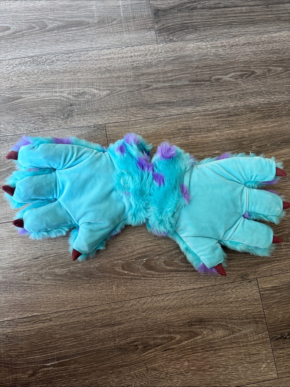 DisneyParks Monsters Inc Sulley plush claw gloves - Picture 2 of 5